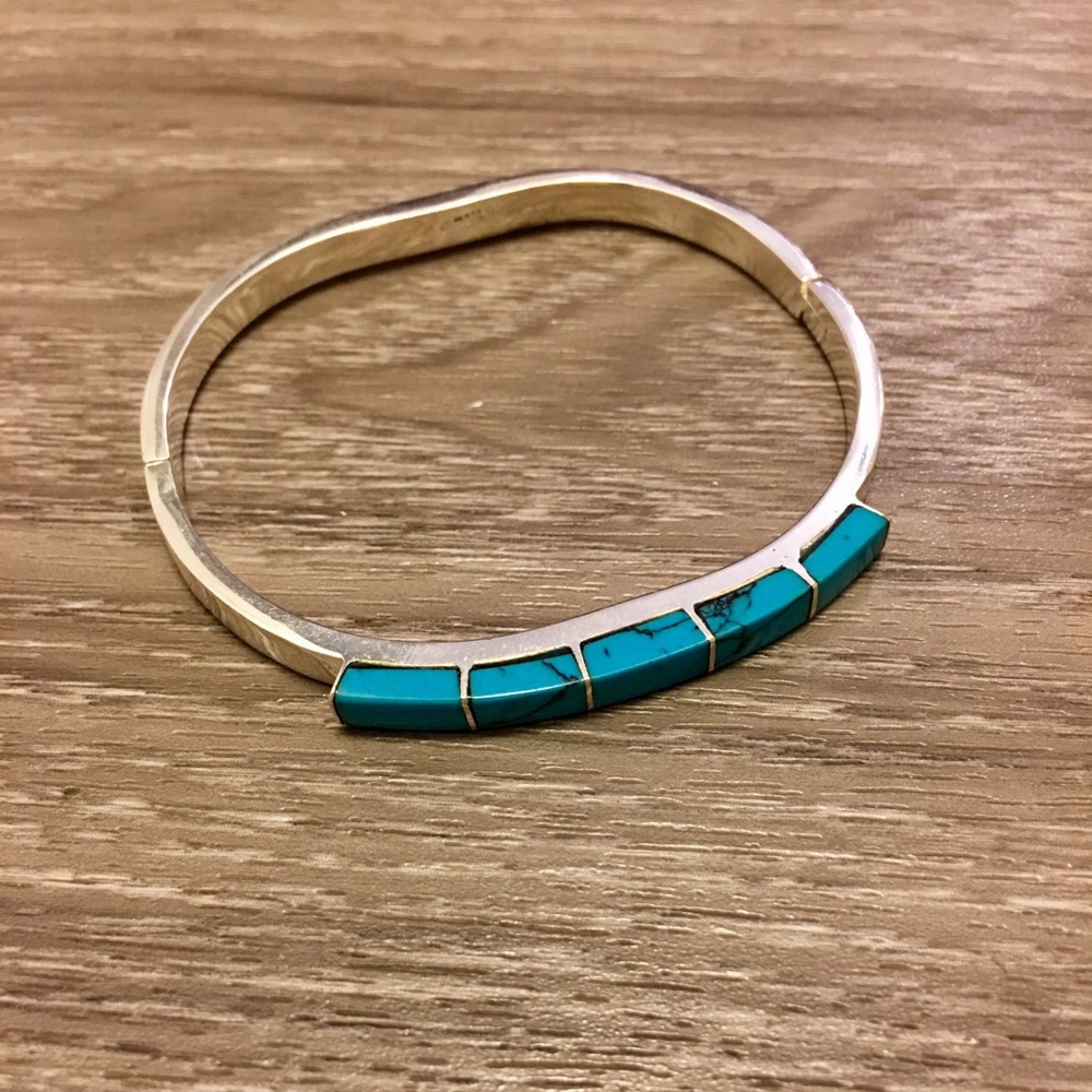 Turqoise and Silver Costume Bracelet